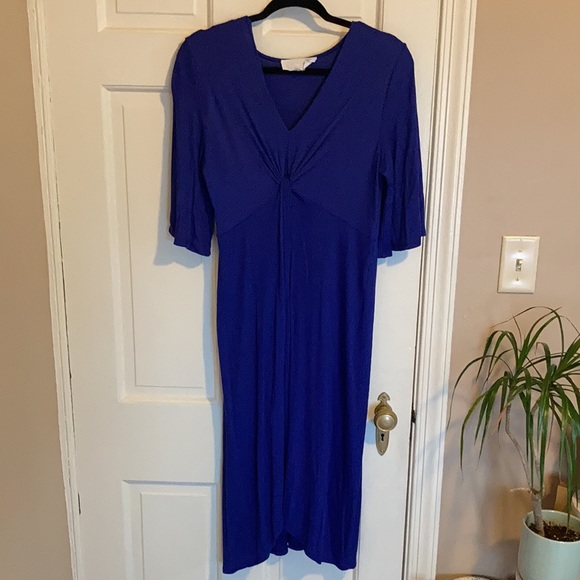 Moving sale!!! Sexy blue Superfoxx faux wrap dress - Picture 2 of 8